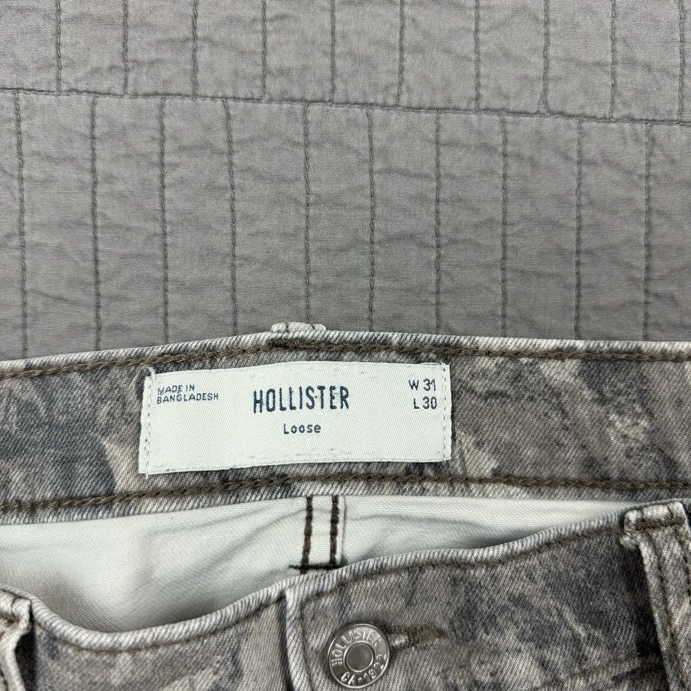 Hollister‎ Jeans Men 31x30 (32x28) Camo Straight Leg Loose Workwear Streetwear